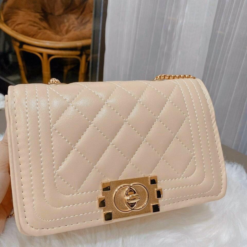 Túi Xách Nữ Khóa Xoay Dây Xích H23 - Đức Huy - Ảnh 2