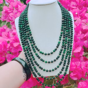 Chuỗi Vòng Cổ Ngọc Cẩm Thạch Hầu Dâng Năm Tầng - Thắng Giang