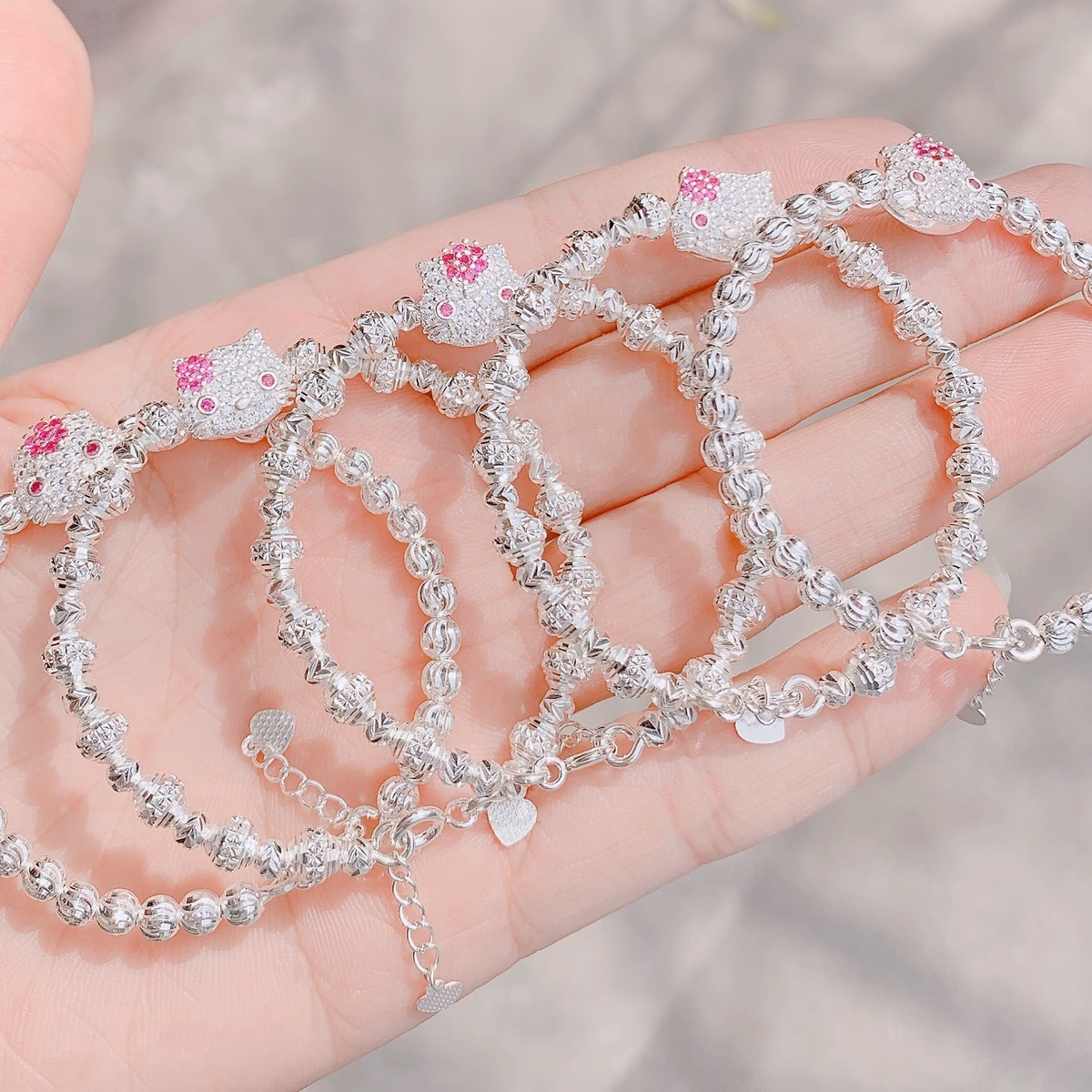 Lắc Tay Bi Phay Kitty Bạc Ta Dành Cho Bé - Thắng Giang - Ảnh 3