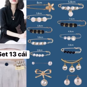 Set 13 Ghim Cài Quần Áo Tiện Dụng - Su