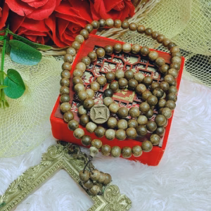 Vòng Tay Nam Trầm Hương Tốc Thiên Nhiên Phối Xu 108 Hạt Freesize - Thắng Giang