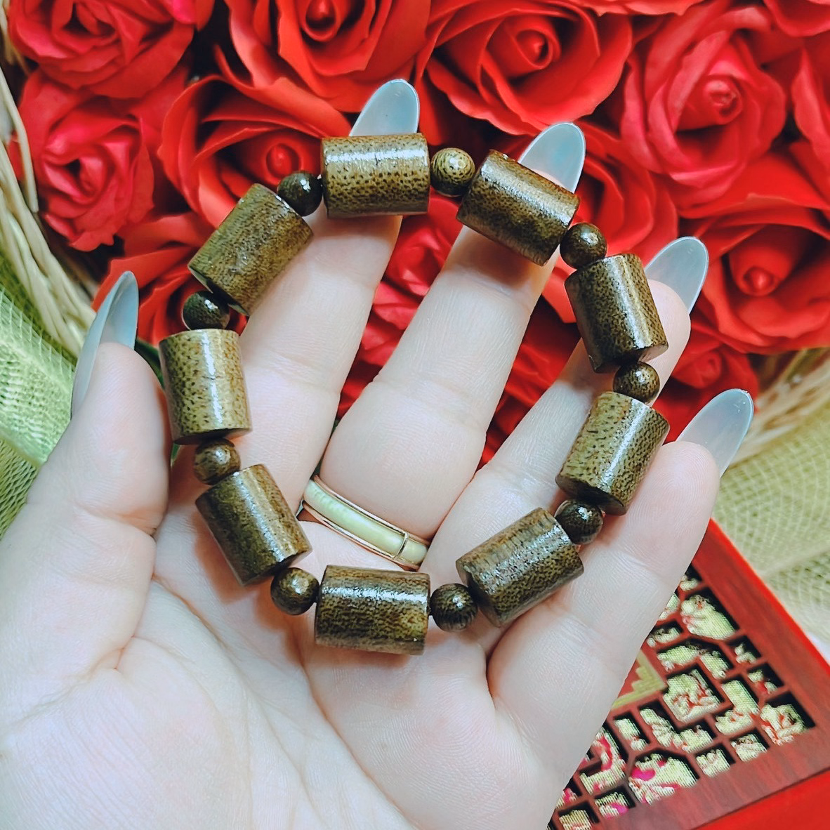 Vòng Tay Nam Đốt Trúc 12 Ly Trầm Hương Tốc Thiên Nhiên - Thắng Giang - Ảnh 6