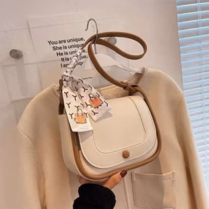 Túi Xách Nữ Đeo Chéo Nắp Cúc Phối Khăn Nữ Tính Lv24 - Jinbbq