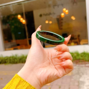 Vòng Tay Ngọc Cẩm Thạch Sơn Thủy Thiên Nhiên Bản Vuông Tuyp Bc - Thắng Giang