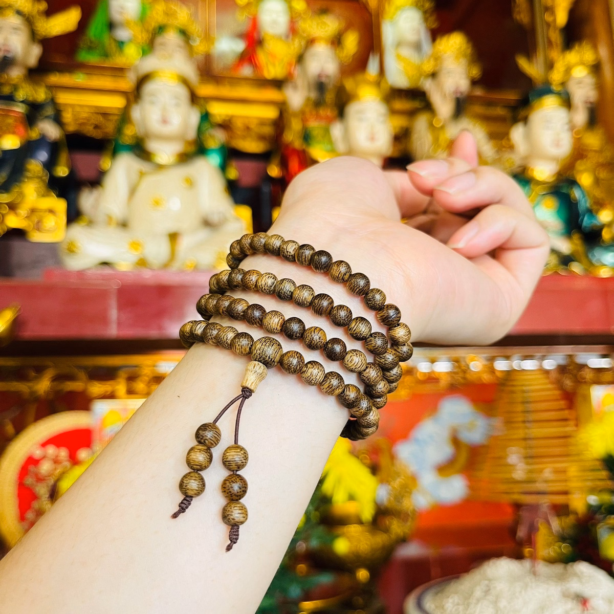 Trầm Rừng Lào Thiên Nhiên 108 Hạt 6 Ly Thơm Ngọt - Thắng Giang - Ảnh 2