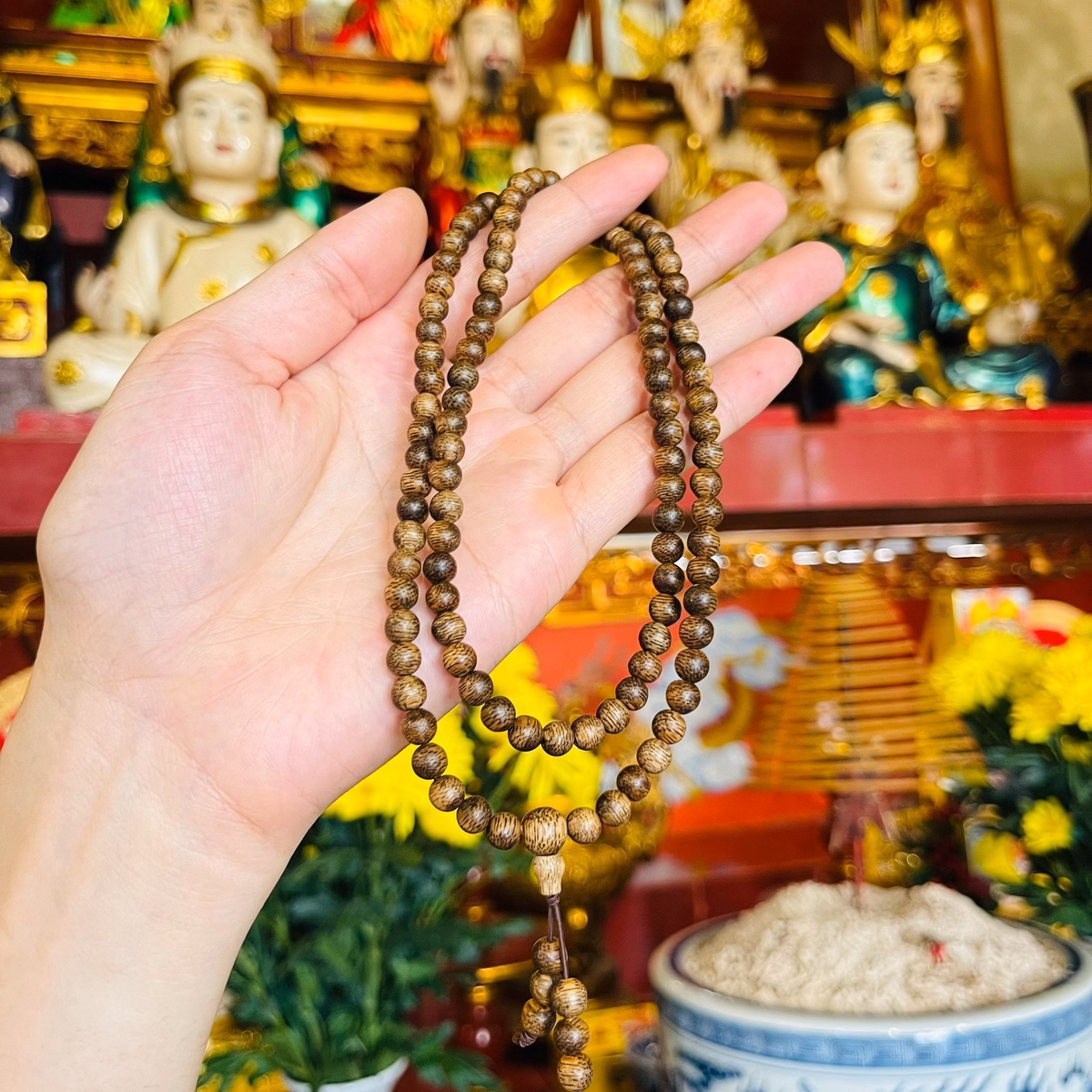 Trầm Rừng Lào Thiên Nhiên 108 Hạt 6 Ly Thơm Ngọt - Thắng Giang - Ảnh 4