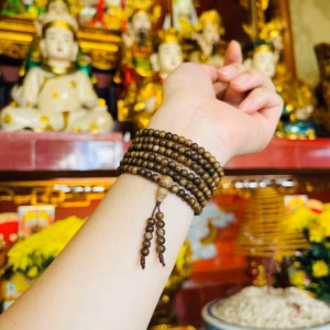 Vòng Tay Trầm Hương Lào Rừng Thiên Nhiên 4 Ly 216 Hạt - Thắng Giang
