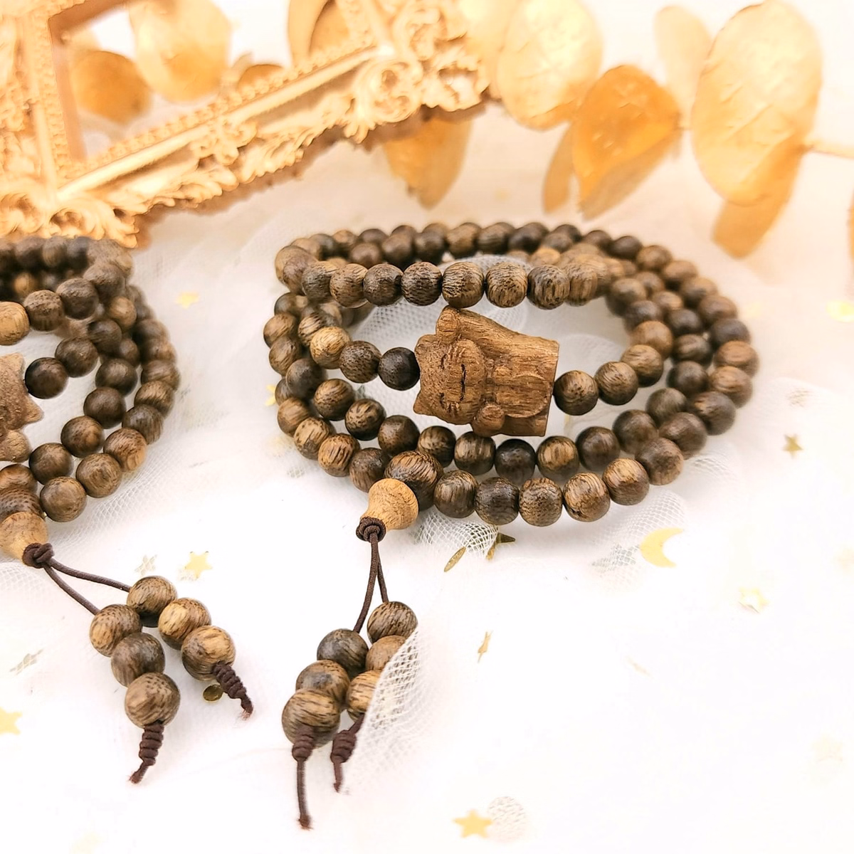 Vòng Tay Trầm Hương Tốc Thiên Nhiên Phối Mèo Thần Tài Chiêu Tài Lộc - Thắng Giang - Ảnh 4