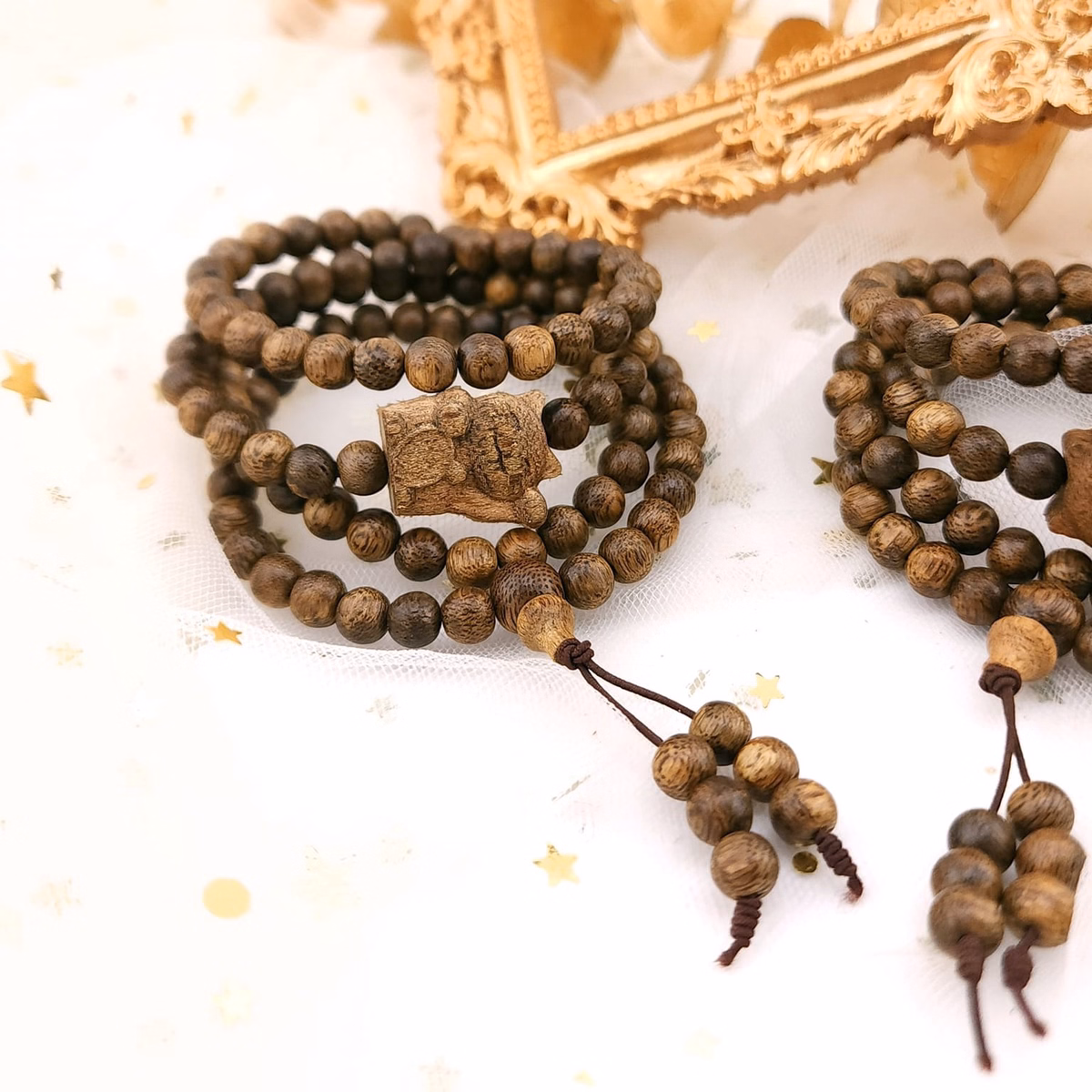 Vòng Tay Trầm Hương Tốc Thiên Nhiên Phối Mèo Thần Tài Chiêu Tài Lộc - Thắng Giang - Ảnh 6