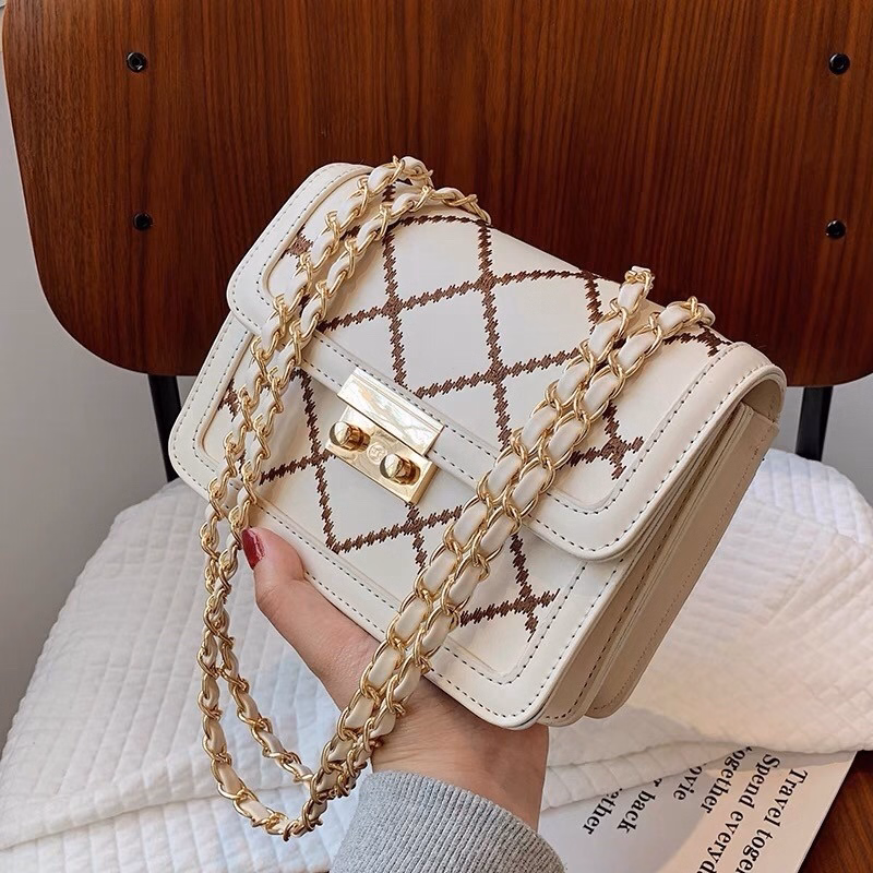 Túi Xách Nữ Trám Viền Nâu – Phong Cách Và Đẳng Cấp Wh59 - W20 - Winnie House - Ảnh 3