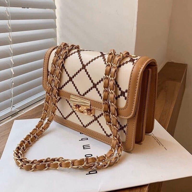 Túi Xách Nữ Trám Viền Nâu – Phong Cách Và Đẳng Cấp Wh59 - W20 - Winnie House - Ảnh 2