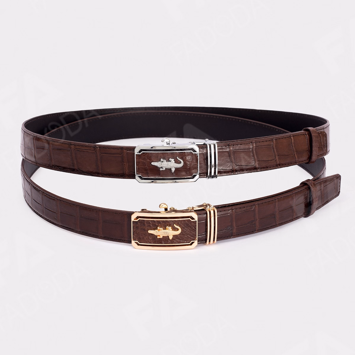 Thắt Lưng Da Cá Sấu Fa Do Da Fcb01Bn Dây Liền Bản Rộng 3.5 Cm - Ảnh 5