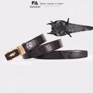 Thắt Lưng Da Cá Sấu Fcb03Bd Phần Bụng Dây Liền Nguyên Con Làm Bản Rộng 4.0 Cm- Fadoda