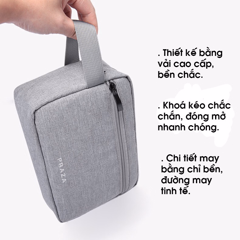 Túi Đựng Phụ Kiện Công Nghệ, Đồ Trang Điểm, Đồ Dùng Cá Nhân V08 - Praza - Ảnh 3