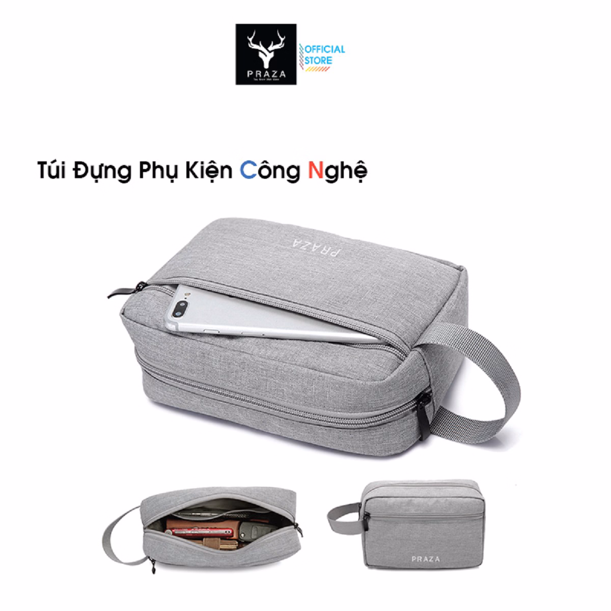 Túi Đựng Phụ Kiện Công Nghệ, Đồ Trang Điểm, Đồ Dùng Cá Nhân V08 - Praza