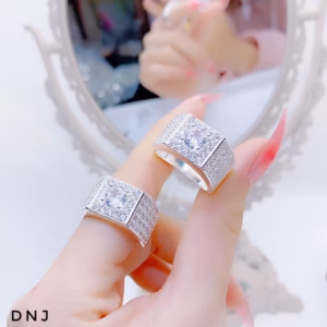 Nhẫn Nam Bạc Ta Cao Cấp Đính Full Đá Có Thẻ Hóa Đơn - Thắng Giang