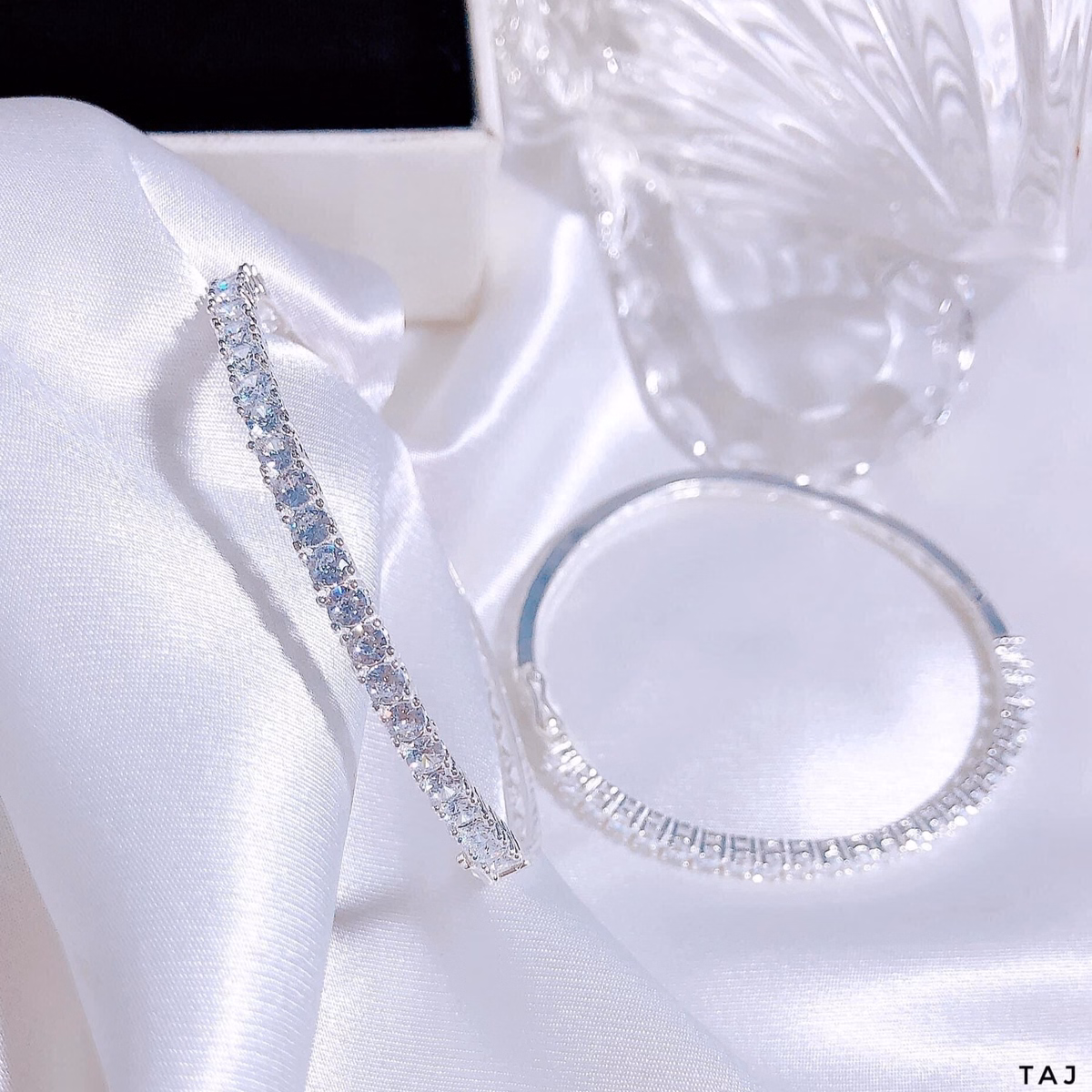 Vòng Tay Bạc Ta Cao Cấp Gắn Full Đá 5A Có Thẻ Hóa Đơn - Thắng Giang - Ảnh 5