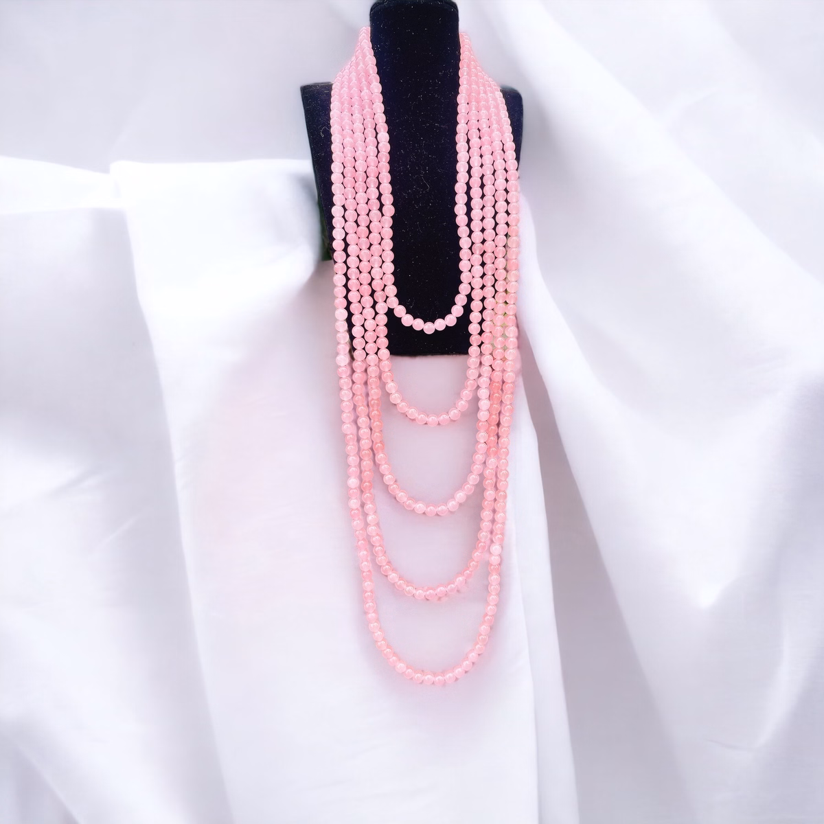 Chuối Vòng Cổ Năm Tầng Thạch Anh Hồng Hầu Dâng Dáng Dài - Thắng Giang