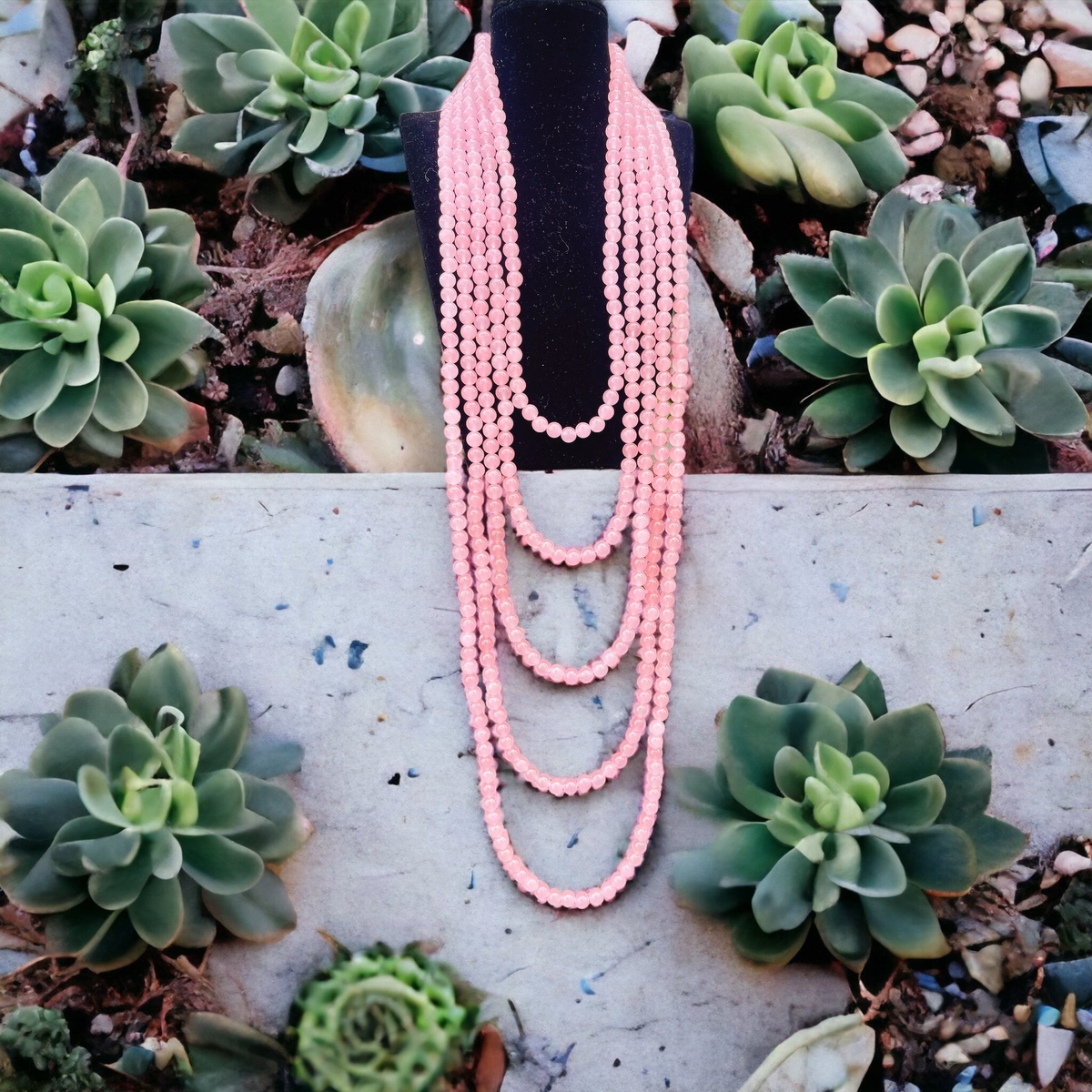 Chuối Vòng Cổ Năm Tầng Thạch Anh Hồng Hầu Dâng Dáng Dài - Thắng Giang - Ảnh 2