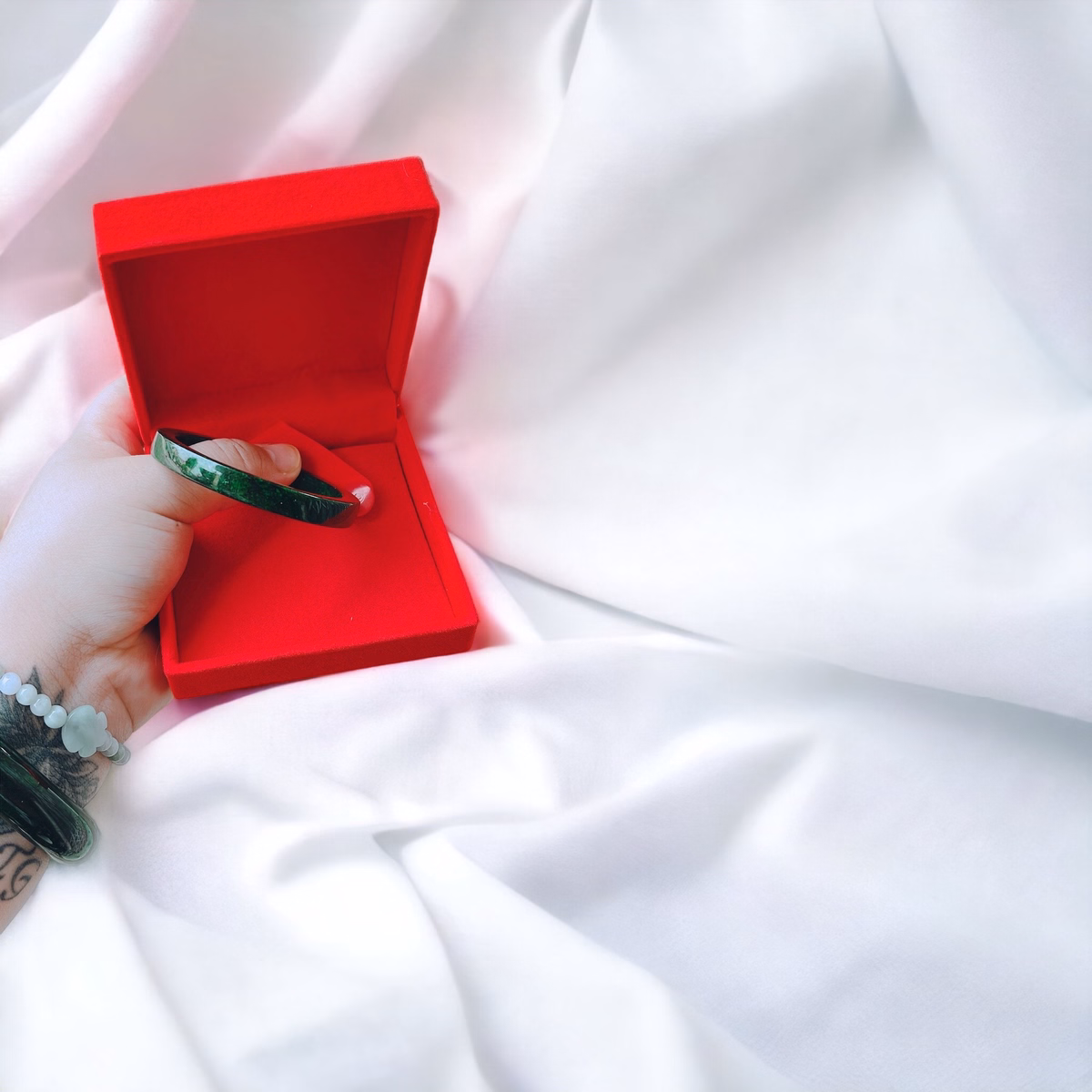 Hộp Nhung Cao Cấp Mặt Gỗ Đựng Trang Sức - Thắng Giang - Ảnh 2