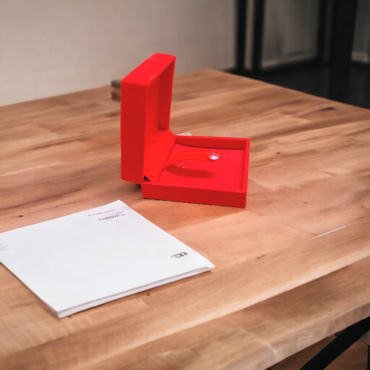 Hộp Nhung Cao Cấp Mặt Gỗ Đựng Trang Sức - Thắng Giang - Ảnh 3