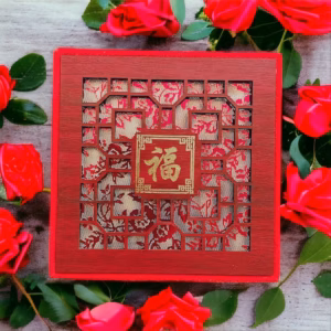 Hộp Nhung Cao Cấp Mặt Gỗ Đựng Trang Sức - Thắng Giang