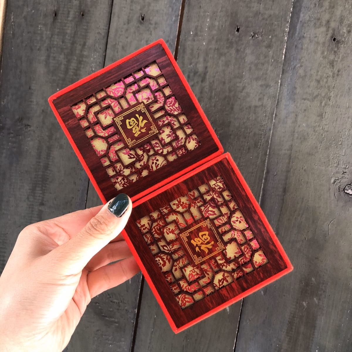 Hộp Nhung Cao Cấp Mặt Gỗ Đựng Trang Sức - Thắng Giang - Ảnh 6