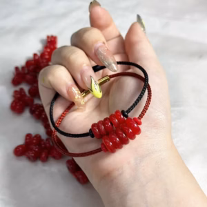 Vòng Tay Ngũ Điếu Cẩm Thạch Huyết Đỏ - Thắng Giang