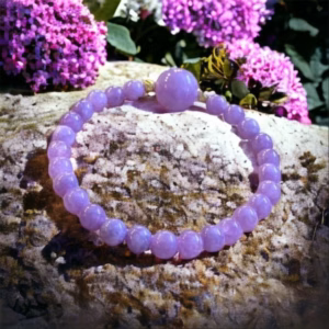 Vòng Tay Thạch Anh Tím 6 Ly Phối Bạc Xi Vàng - Thắng Giang