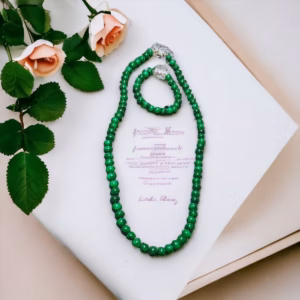 Bộ Trang Sức Ngọc Cẩm Thạch Thiên Nhiên 8 Ly - Thắng Giang