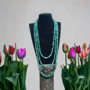 Chuỗi Vòng Cổ Ba Tầng Thạch Anh Rêu Thiên Nhiên - Thắng Giang