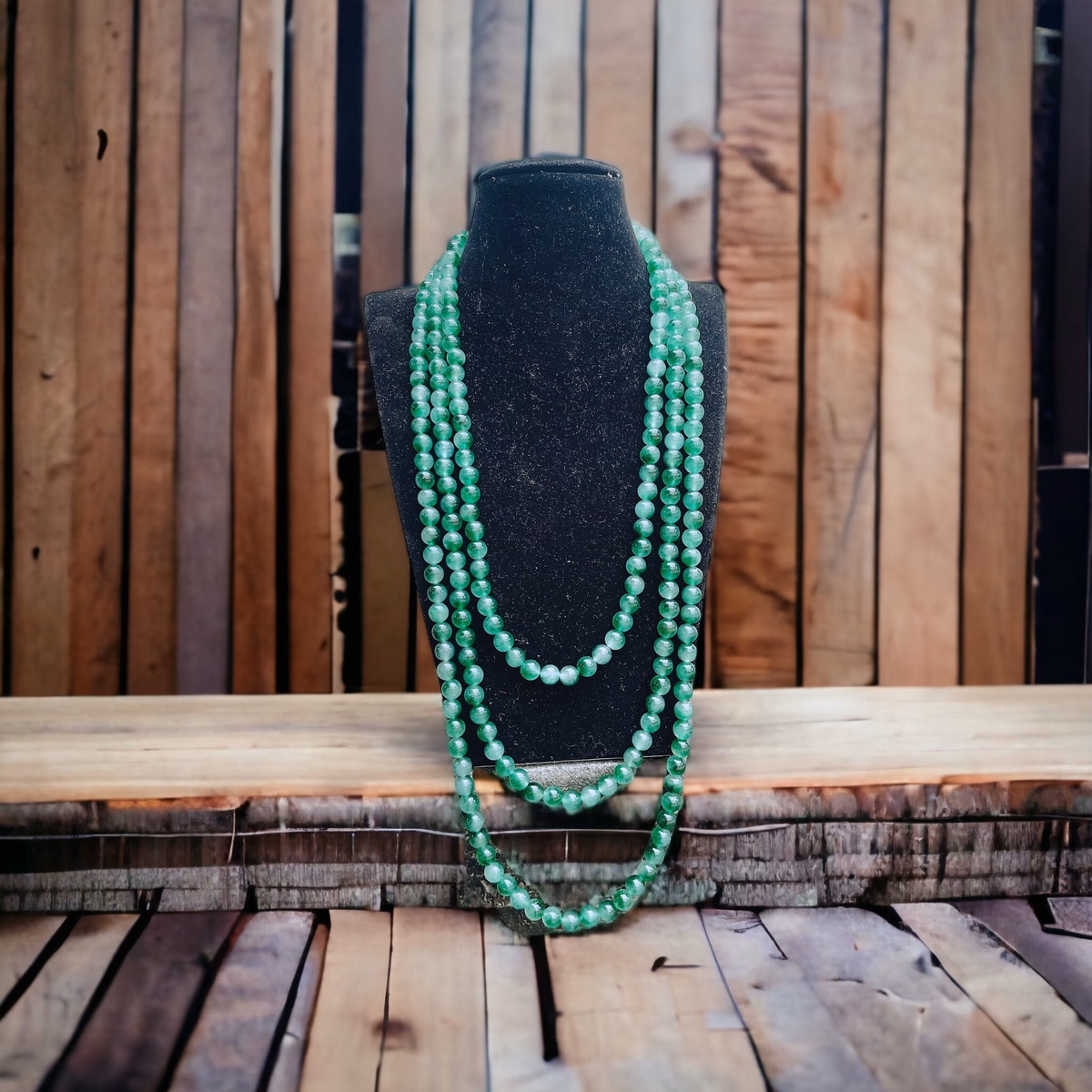 Chuỗi Vòng Cổ Ba Tầng Thạch Anh Rêu Thiên Nhiên - Thắng Giang - Ảnh 5