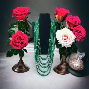 Chuỗi Vòng Cổ Ngọc Cẩm Thạch Năm Tầng Phối Lu Thống Hầu Dâng - Thắng Giang