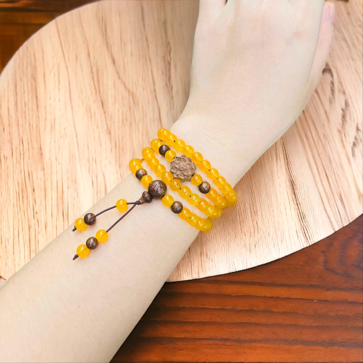 Vòng Tay Đá Thiên Nhiên Phối Sen Trầm Tốc - Thắng Giang - Ảnh 7