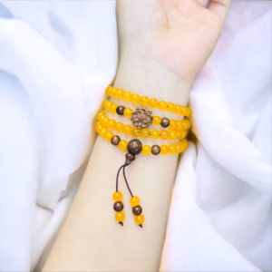 Vòng Tay Đá Thiên Nhiên Phối Sen Trầm Tốc - Thắng Giang