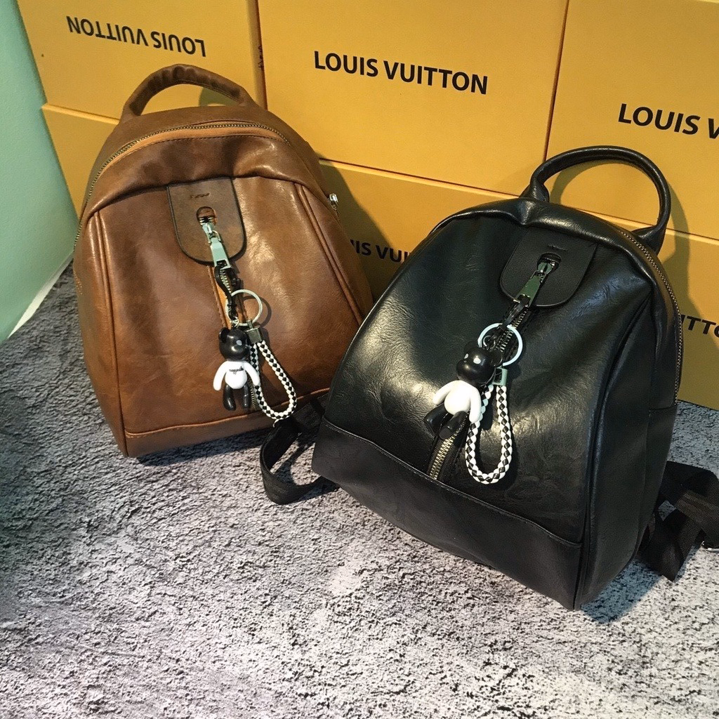 Balo Da Mềm Tặng Kèm Gấu Phong Cách Hàn Quốc Wh9, W411 - Winnie House - Ảnh 9