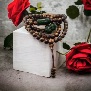 Vòng Tay Trầm Hương Sánh Chìm Phối Lu Thống Và Tì Hưu Ngọc Cẩm Thạch Sơn Thủy Thiên Nhiên - Thắng Giang