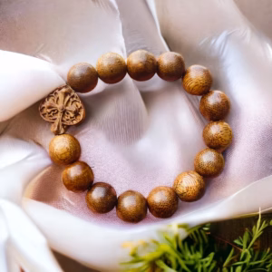 Vòng Tay Nam Trầm Hương Tốc Thiên Nhiên Phối Lá Bồ Đề Bình An - Thắng Giang