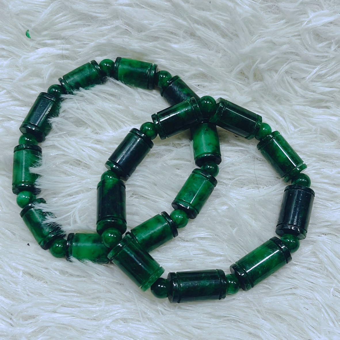 Vòng Tay Nam Lu Thống Đốt Trúc Ngọc Cẩm Thạch Sơn Thủy Thiên Nhiên - Thắng Giang - Ảnh 6