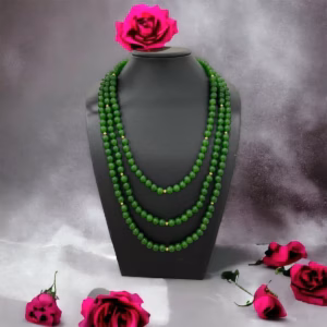 Chuỗi Dây Chuyền Hầu Dâng Ba Tầng Thạch Anh Xanh - Thắng Giang