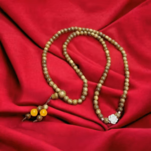 Chuỗi Vòng Tay Trầm Hương Tốc Thiên Nhiên 108 Hạt Phối Hoa Sen Bạc Ta - Thắng Giang