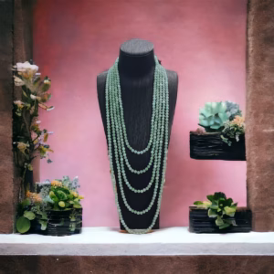 Chuỗi Vòng Cổ Năm Tầng Ngọc Cẩm Thạch Malay Hầu Dâng - Thắng Giang