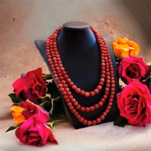 Chuỗi Thạch Anh Hồng Ba Tầng Hầu Dâng - Thắng Giang