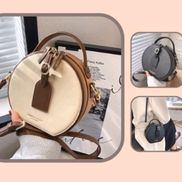 Túi Xách Nữ Đeo Chéo Dáng Hộp Tròn Xinh Xắn Wh4 - Winnie House - Ảnh 15