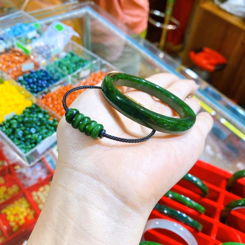 Combo 2 Vòng Tay Ngọc Cẩm Thạch Sơn Thủy Và Ngũ Điếu Thiên Nhiên - Thắng Giang - Ảnh 3
