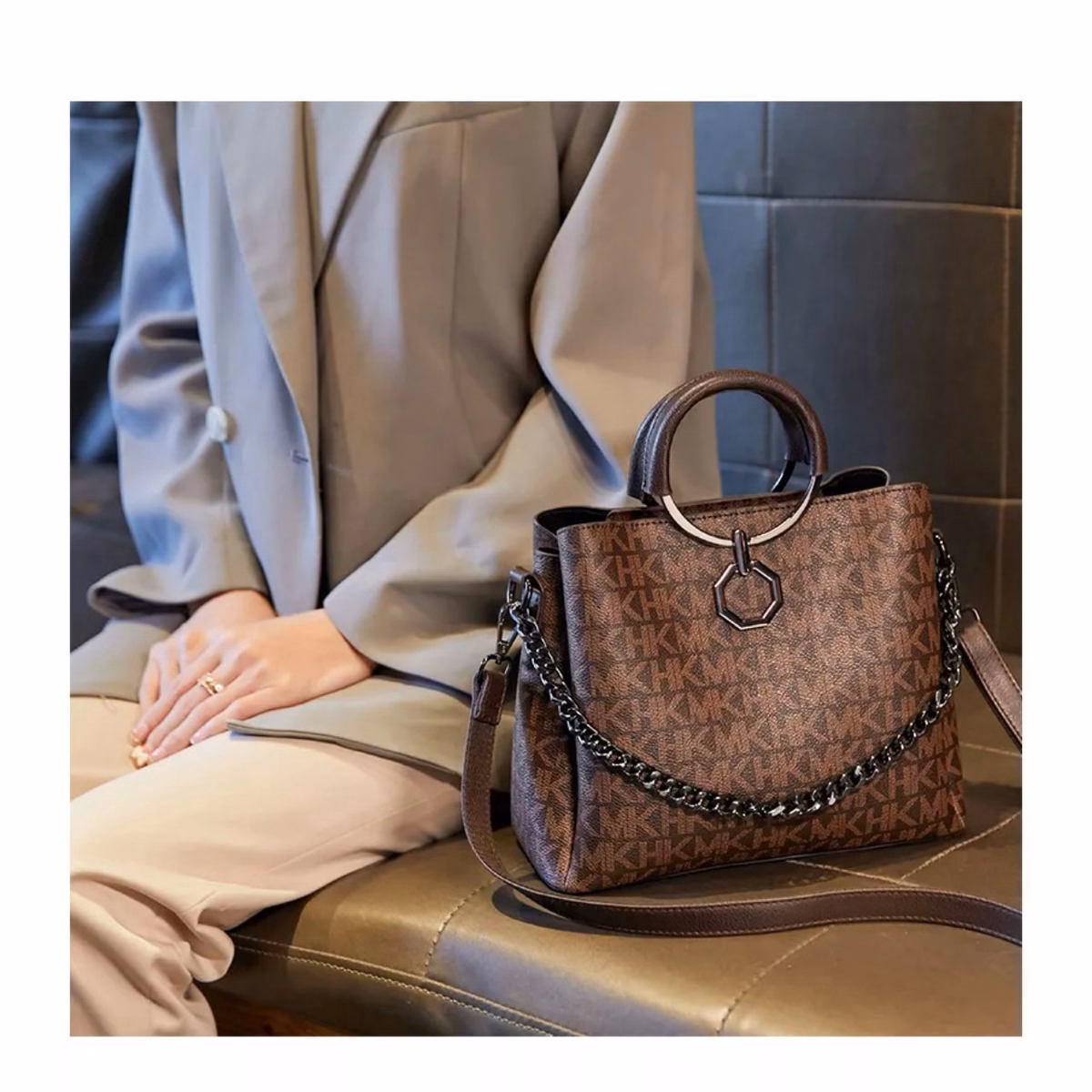 Túi Công Sở Đeo Chéo Kèm Dây Xích Dòng Cao Cấp Wh30 - Winnie House - Ảnh 5