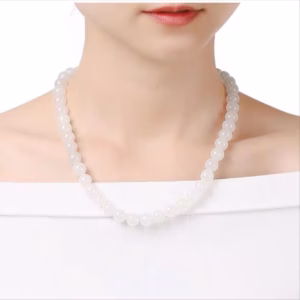 Vòng Cổ Thạch Anh Trắng 8 Ly Thiên Nhiên - Thắng Giang