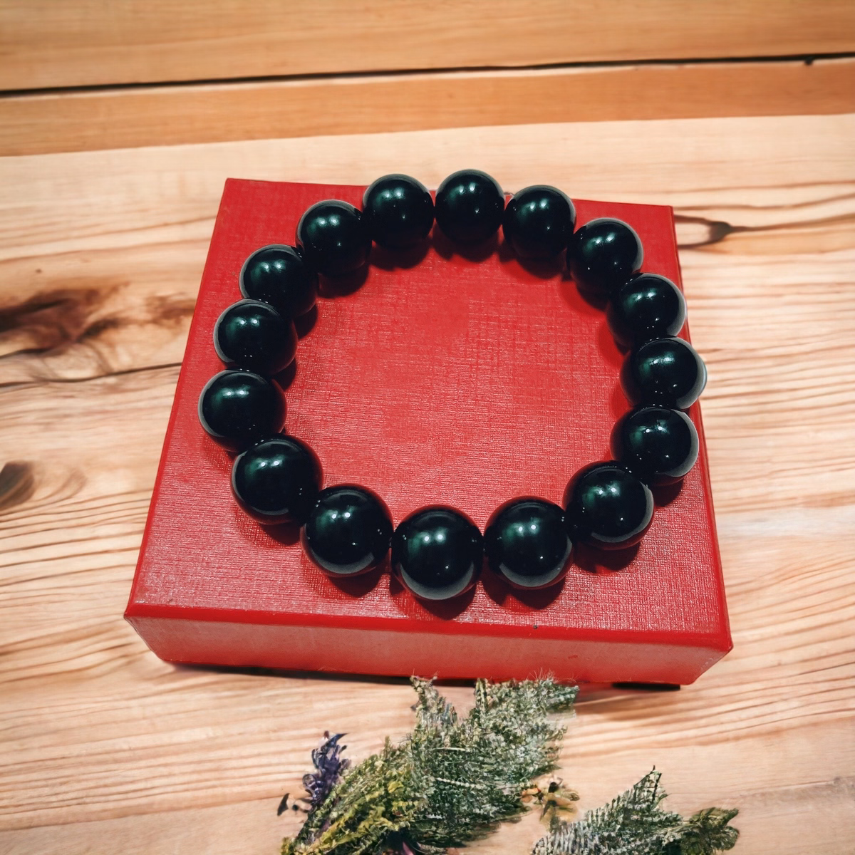 Vòng Tay Nam Đá Mã Não Đen 14 Ly - Thắng Giang - Ảnh 2