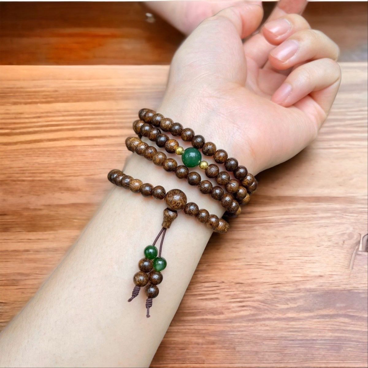 Vòng Tay Trầm Tốc Phối Đá Phong Thủy Thiên Nhiên - Thắng Giang - Ảnh 4