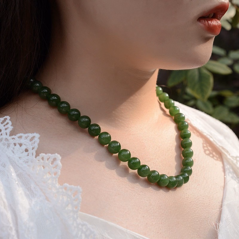 Chuỗi Vòng Cổ Thạch Anh Màu Ngọc Bích 8 Ly - Thắng Giang - Ảnh 2